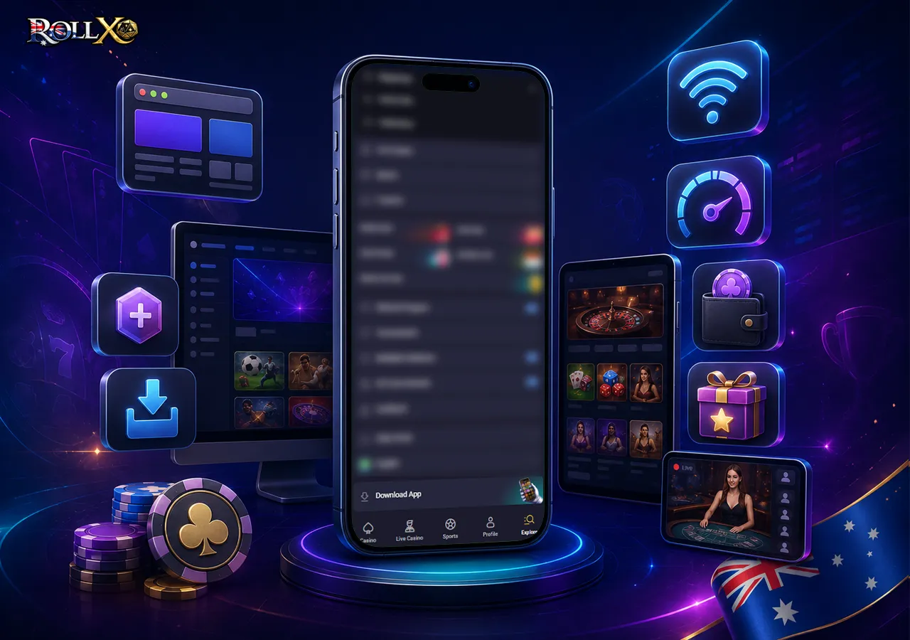 Device compatibility shown through smooth mobile, tablet and browser casino access